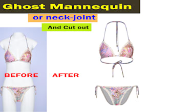 ghost mannequin,neck joint,wrinkle remove, symmetrical