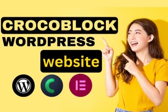 do create wordpress website with crocoblock elementor pro,jet engine