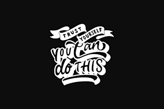 draw bold typography logo design