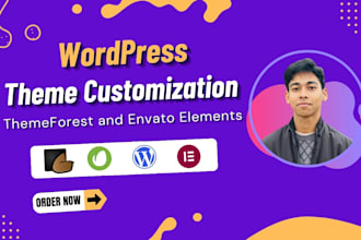 install wordpress theme customize themeforest, envato elements or demo import
