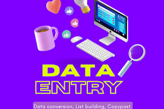 do urgent copy writing, data entry, data conversion, copy past in word and excel