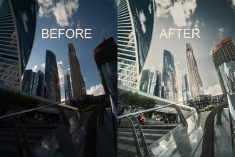photoshop and edit estate, city , streets , town photos