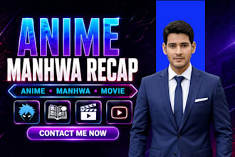 make manhwa, movie recap, anime recap, script writing, youtube script