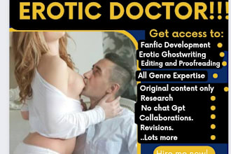 do erotic writing for romance erotic story on any topic