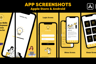 expertly crafted app screenshots for app store and google play store