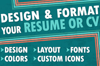 design and format your resume or cv