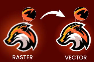 do vector trace to fix or recreate logo, and illustration