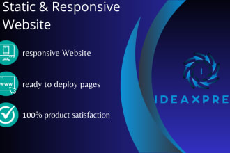 develop a responsive static website