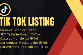 list products on tik tok, shop creation, product listing, virtual assistant
