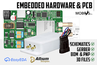 make embedded pcb design for stm32, esp32, arduino, nrf, gps, lora, ble and iot