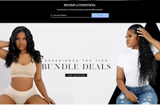 create hair extension and beauty hair extension shopify website designs