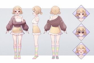 design or draw your character reference sheet