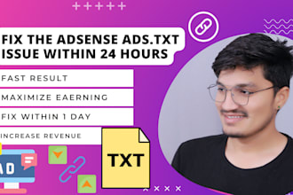 fix the adsense ads txt issue within 24 hours
