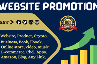 promote and optimize your website, business,amazon,product web any other link