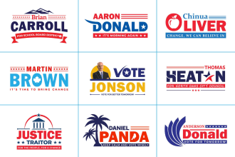 design political campaign election logo