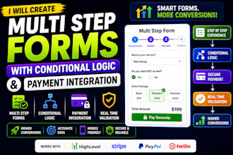 create multi step forms with conditional logic payment