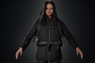 3d character modeling, 3d metahuman, 3d bust character design, 3d model