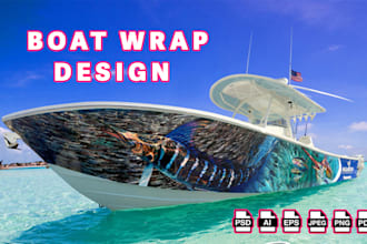 design boat wrap, jet ski, yacht and personal watercraft