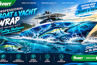 design a professional boat or yacht wrap design