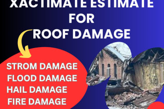 do estimate for roof damage in xactimate