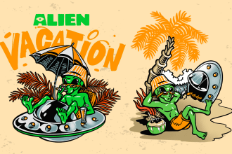 create oldschool vintage cartoon illustration for tshirt