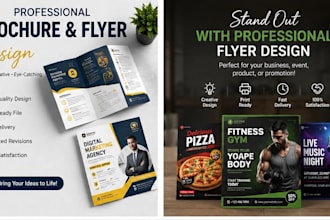 in this gig I sell brochure and flyer design services