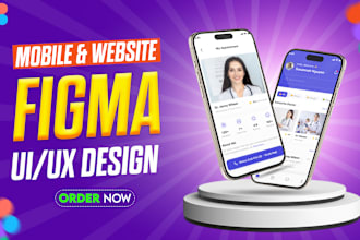 do mobile app ui ux design, website design, ui ux design, figma ui ux design