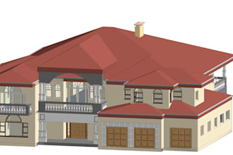 create professional architectural 3d models  in revit 2021  and 2025
