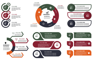 infographic flowcharts,  diagrams for powerpoint