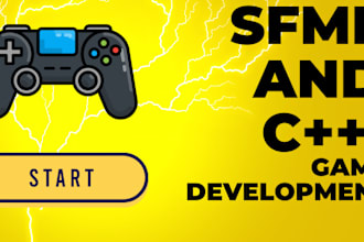 do game development in sfml , create 2d games and do c, cpp,python,java projects