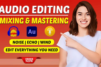 do audio enhance, audio editing, remove background noise and repair in audacity