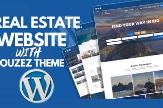 design premium real estate website with wordpress houzez theme customization