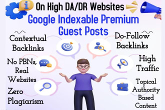 google indexable high da, DR guest posts do follow backlinks