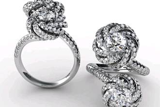 create jewelry design, jewelry rendering and animation