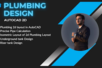 draw plumbing design on autocad 2d
