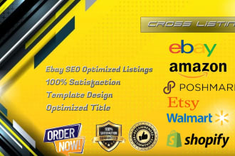do professional ebay listing, ebay product upload, and variation listings