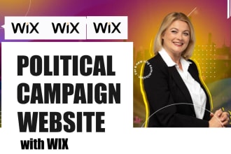 design wix political campaign website, political website, election website