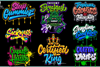draw hip hop, streetwear, urban, graffiti, cartoon, custom logo, in vector