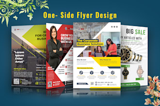 design marketing flyer, postcard or corporate flyer and media kit