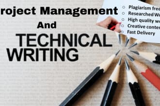 do project management assignments and technical writing