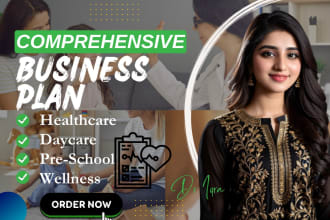 create healthcare daycare preschool wellness business plan and financial model
