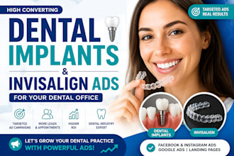 do medical healthcare dental implants, orthodontics invisalign google ads ppc