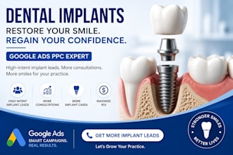 do medical healthcare dental implants, orthodontics invisalign google ads ppc