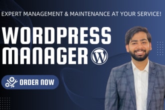 provide wordpress maintenance, support, and manage marketing