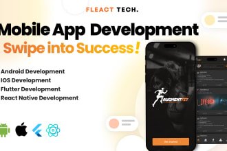 develop android and ios mobile app flutter app react native app