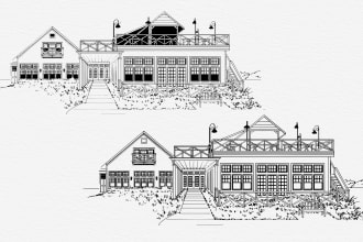 do a line art illustration of your wedding venue