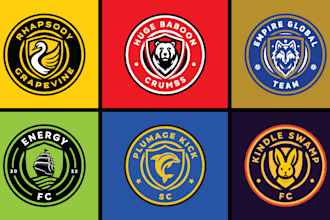 design football and soccer logo
