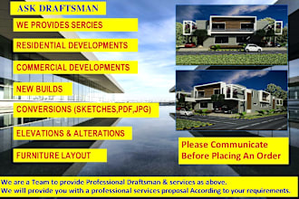 make your architectural 2d plan and structure drawings
