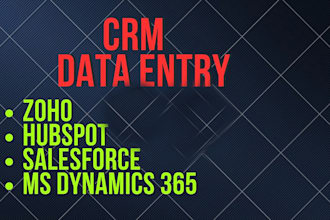 be a virtual assistant for CRM data entry and typing work