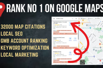 do 32000 google map citations for local SEO and gmb ranking